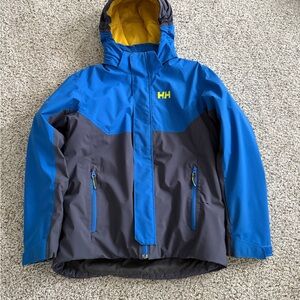 Helly Hansen Junior Two-Tone Blue and Dark Gray Ski Jacket